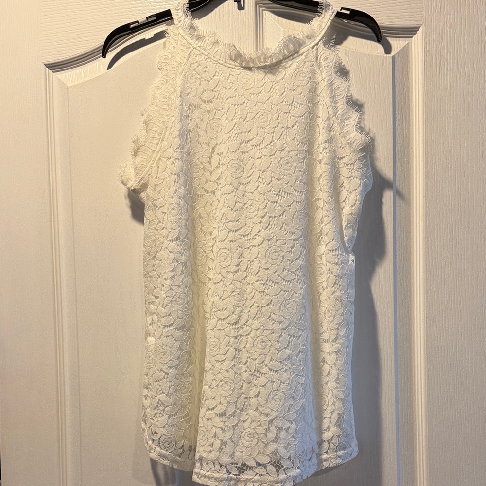 White Lace Tank